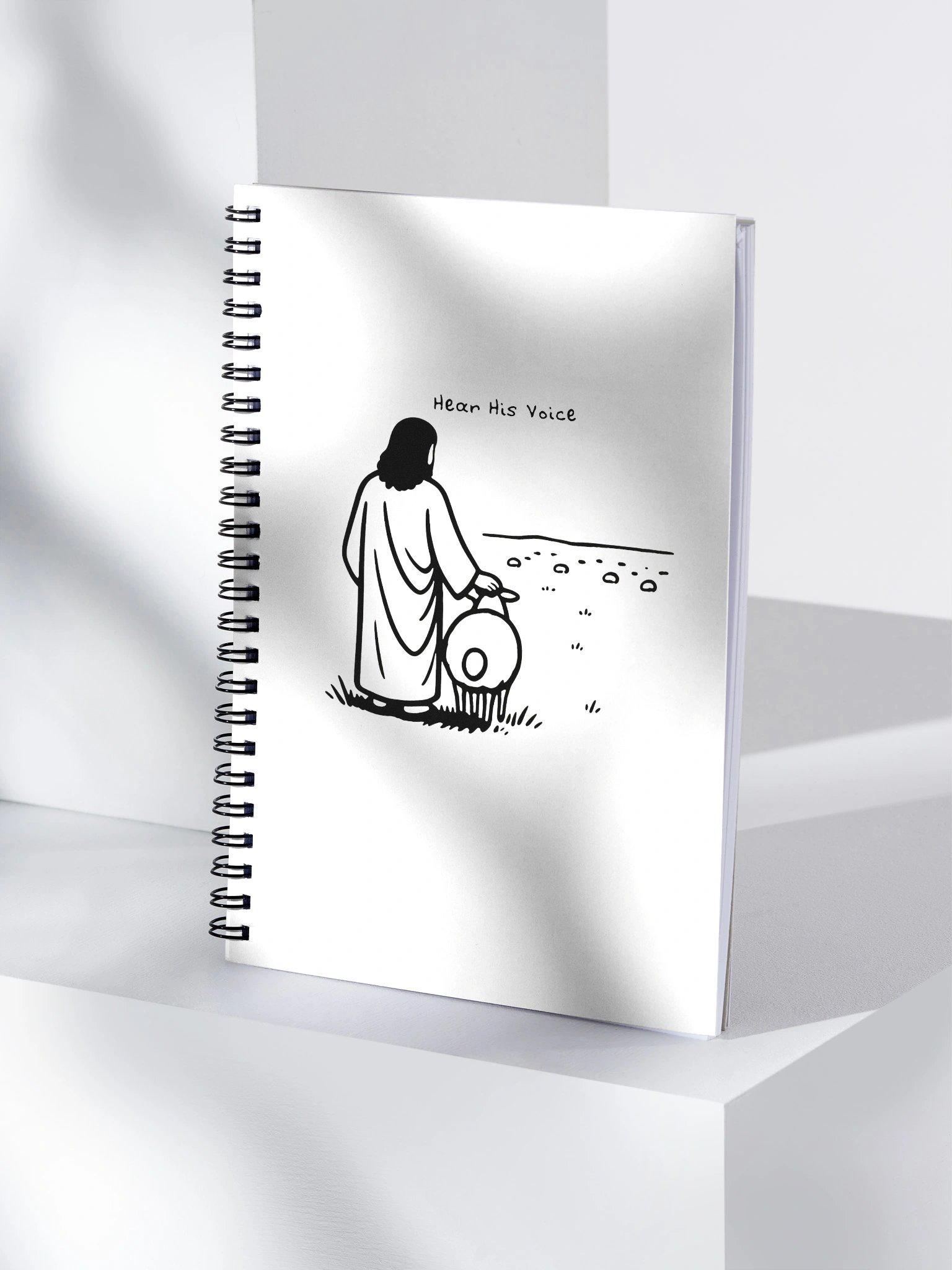 "Hear His Voice" Doodle Spiral Notebook product image (4)
