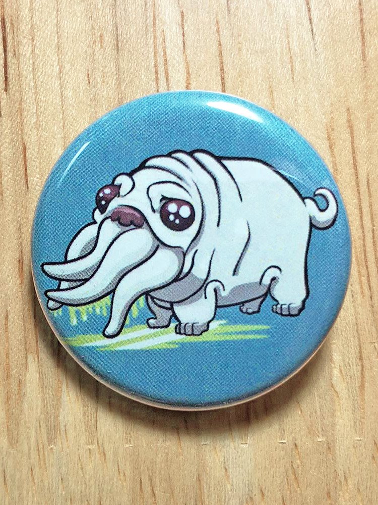 Pugthulhu Button Pin product image (1)