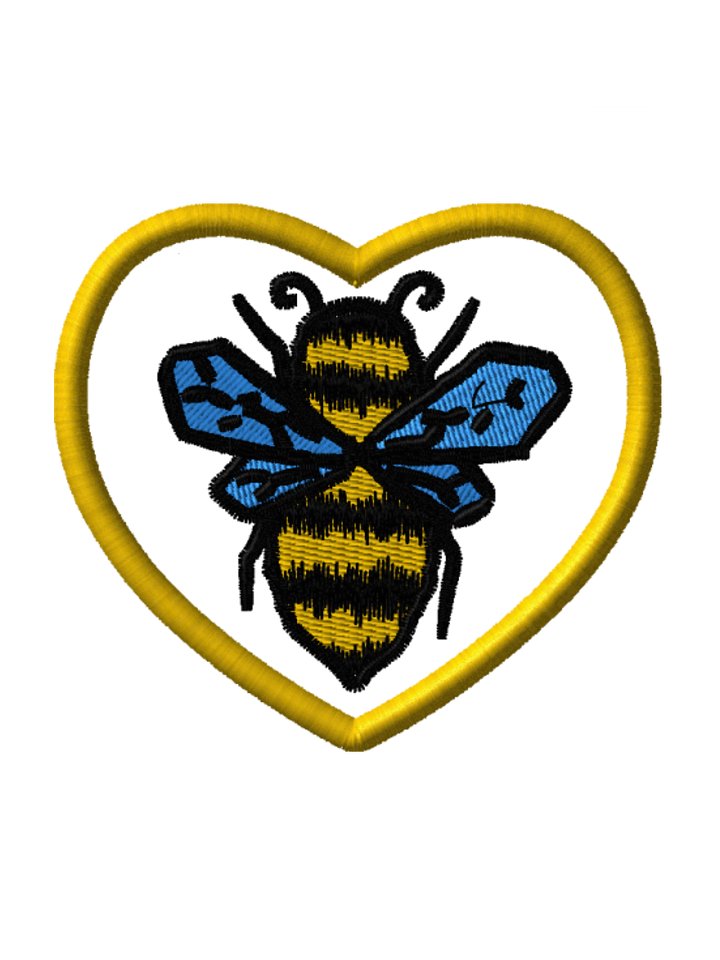 Geometric Bee Embroidered Patch product image (1)