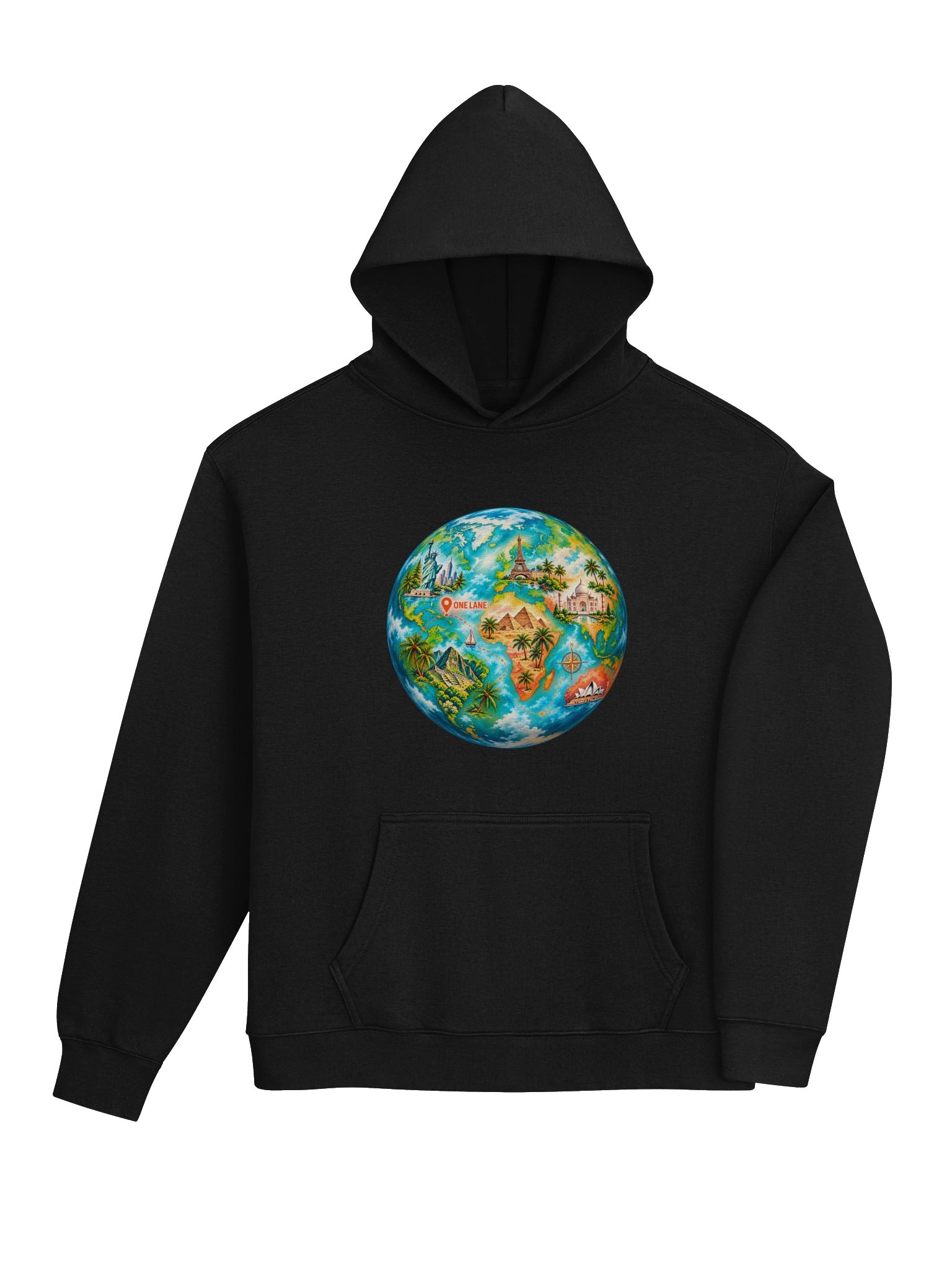 One Lane World Travel Hoodie product image (15)