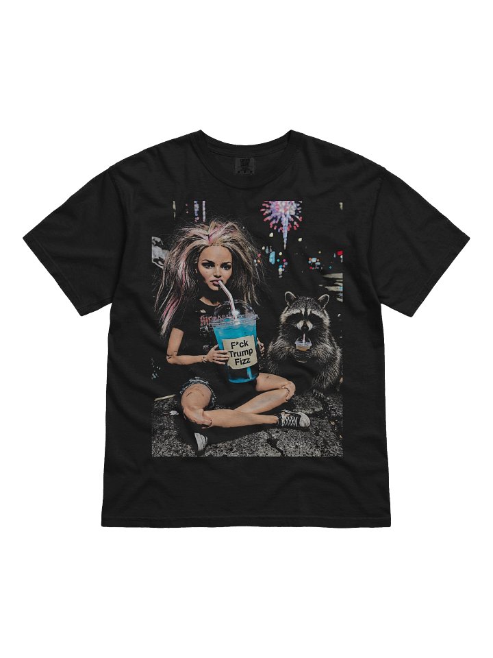 Funny Viral Meme Raccoon And Fashion Doll, July 4th T Shirt product image (4)