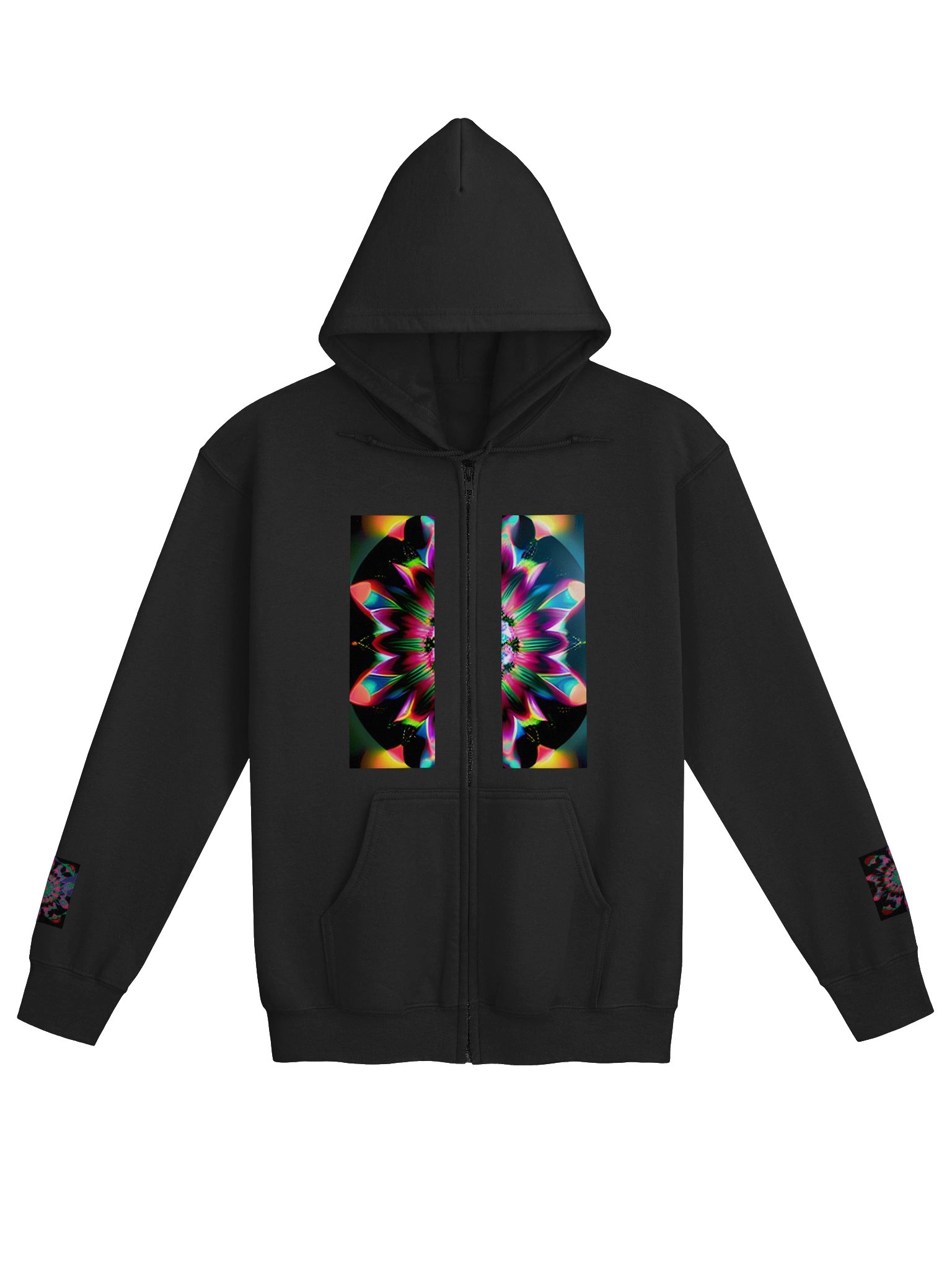Neon Bloom Zip Hoodie product image (1)