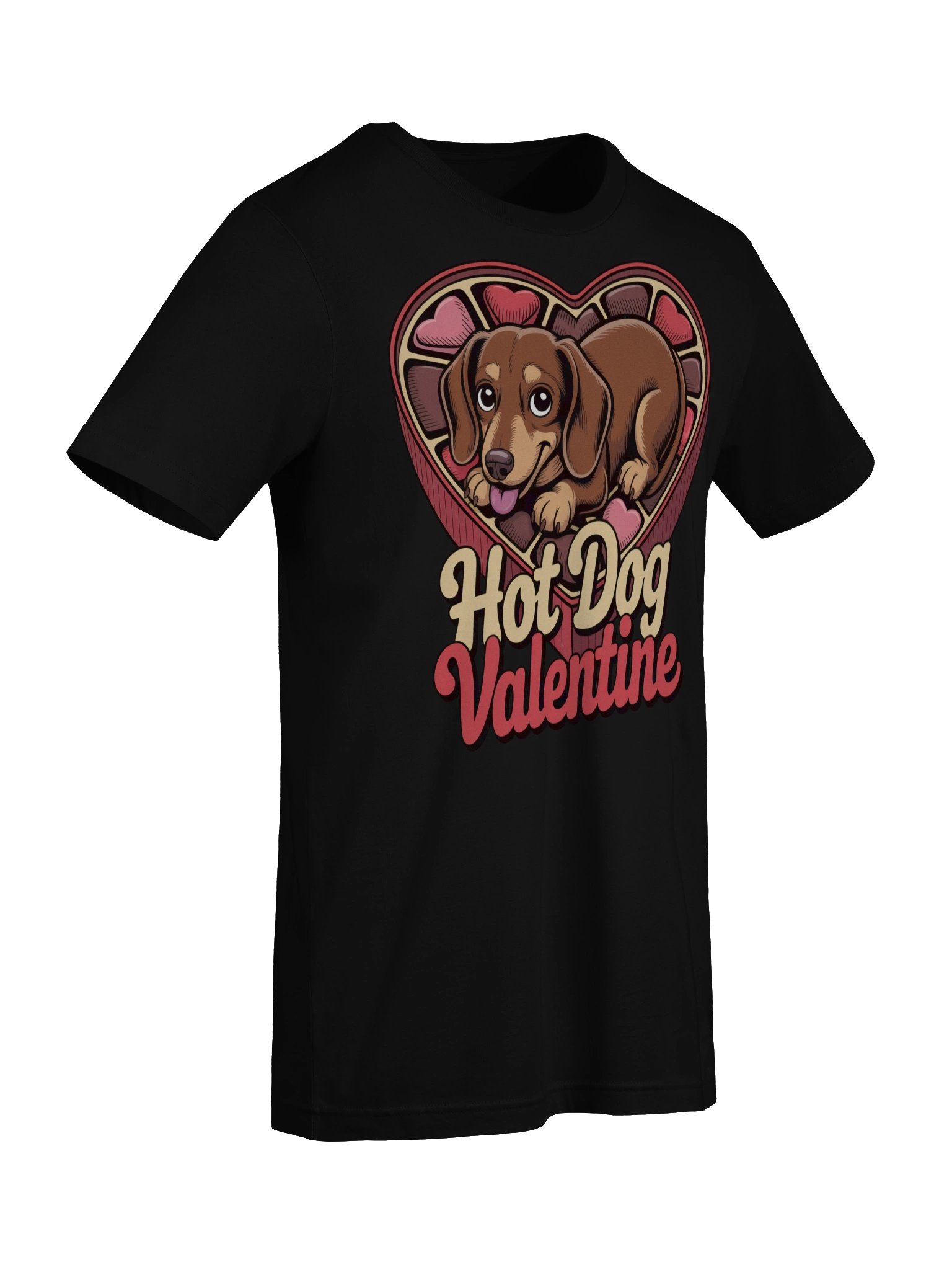 Hot Dog Valentine Shirt – Cute Dachshund Valentine Tee for Wiener Dog Lovers & Dog Moms product image (43)