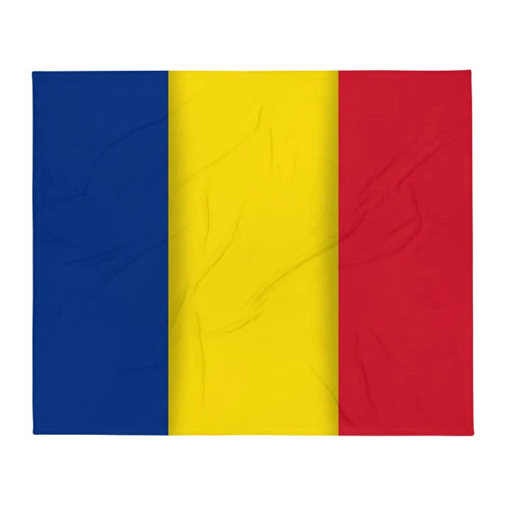 Blue Yellow Red Flag Colored Throw Blanket product image (2)