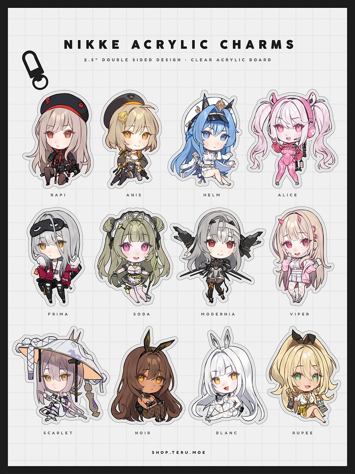 NIKKE Acrylic Charms product image (1)
