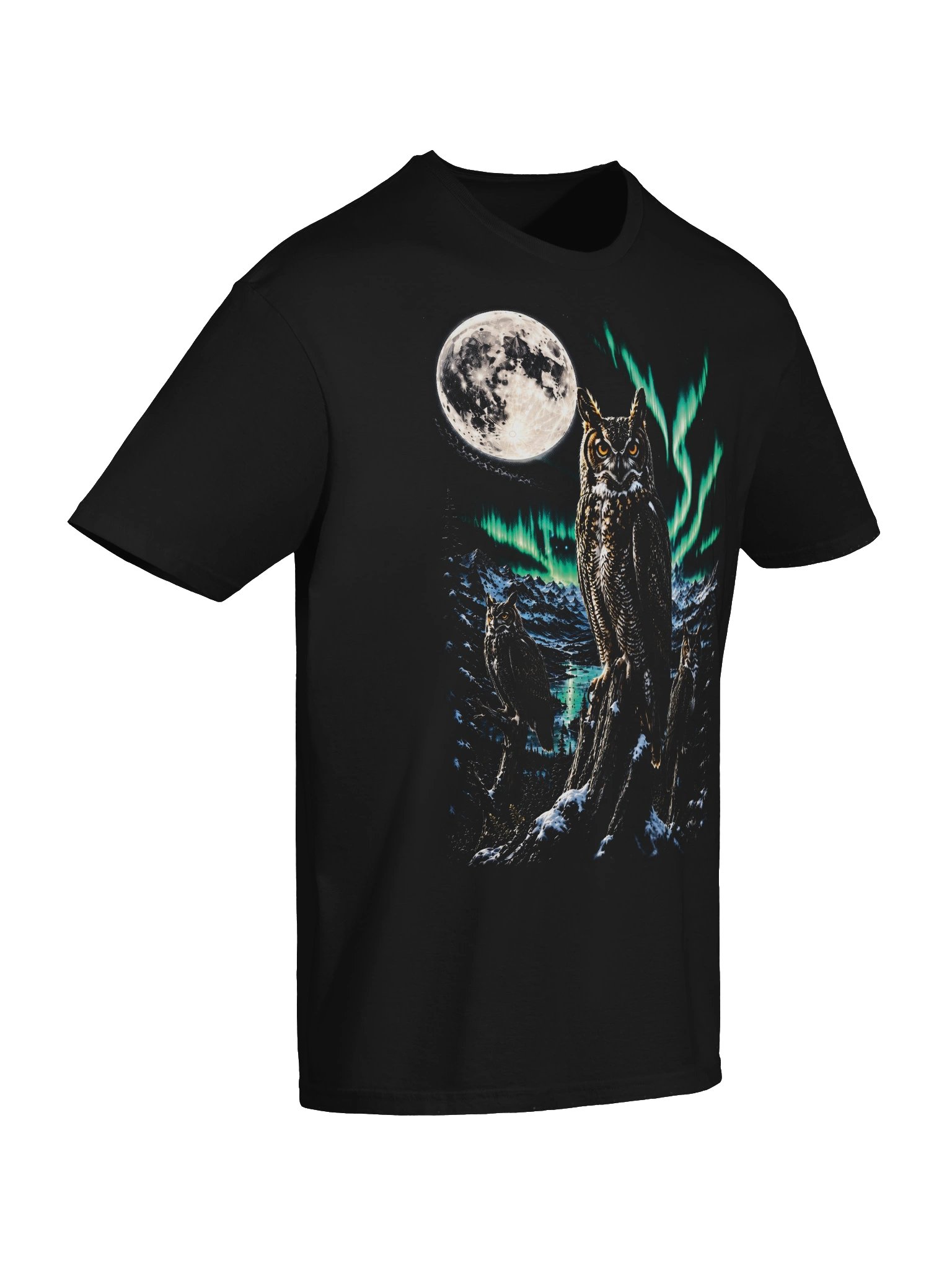 Great Horned Owl Howling Moon Tshirt | Legendary Wildlife Shirt product image (5)