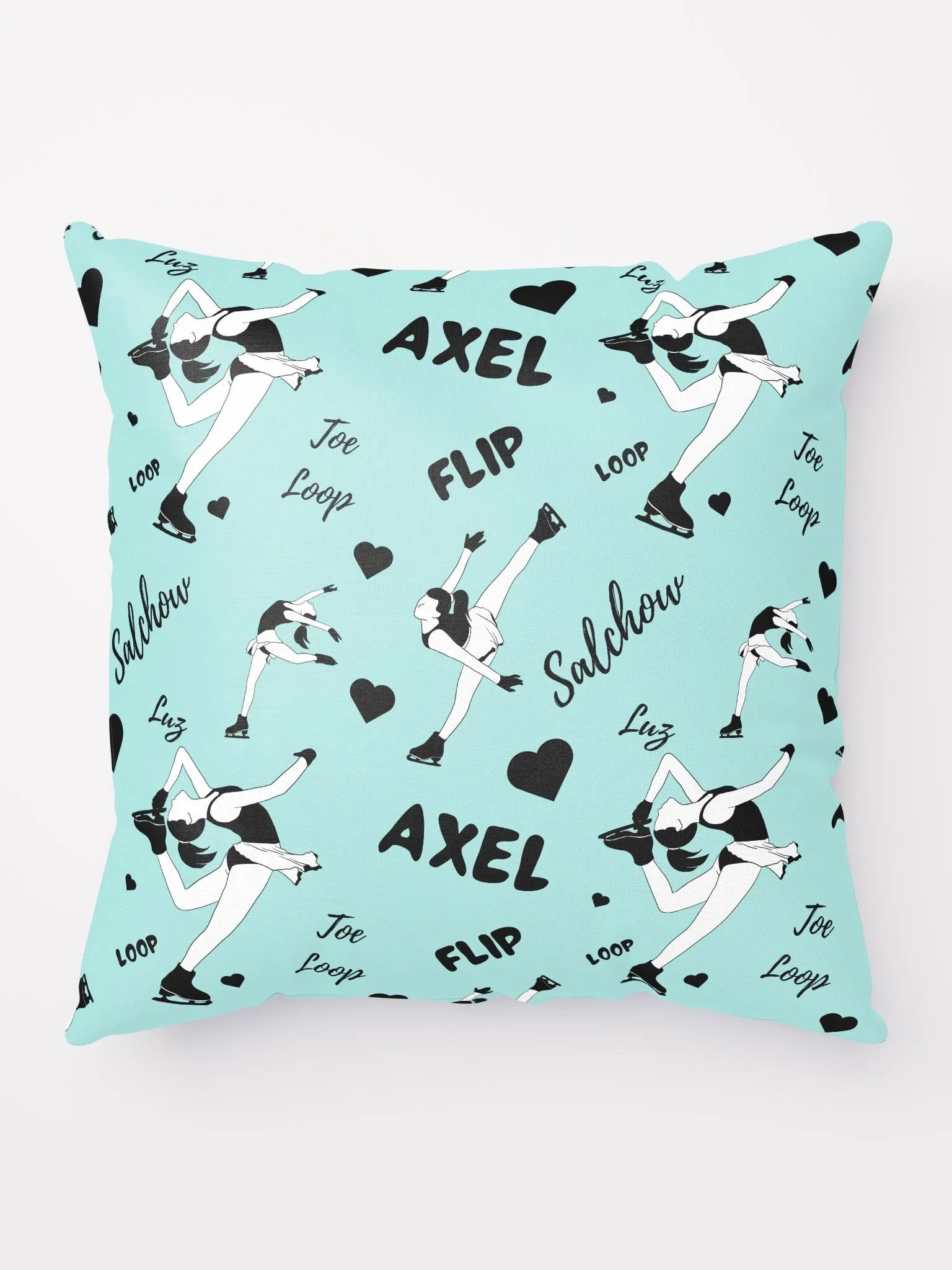 Ice Skating Passion Pillow Light Blue product image (5)