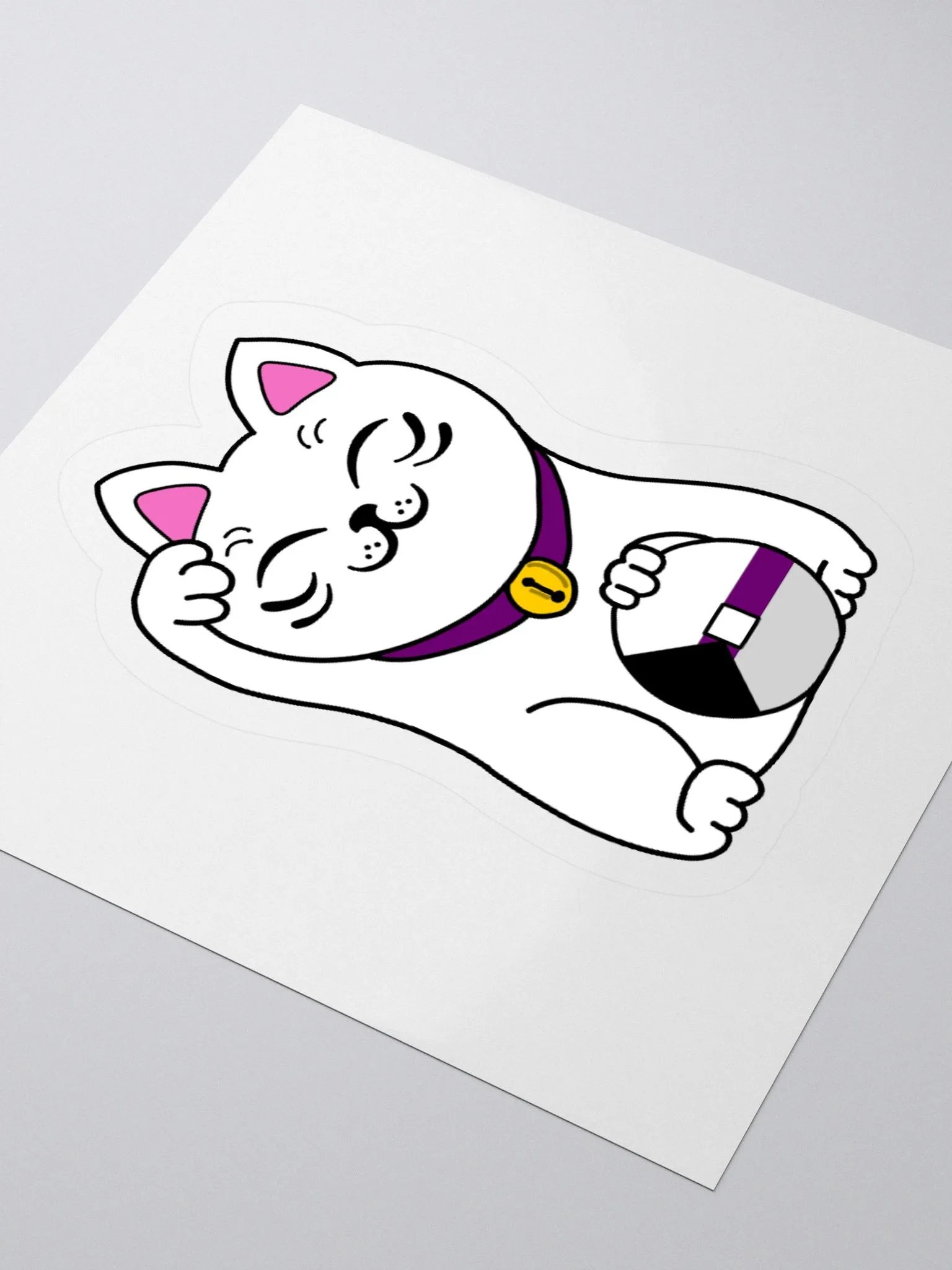 Maneki neko demisexual pride sticker product image (9)