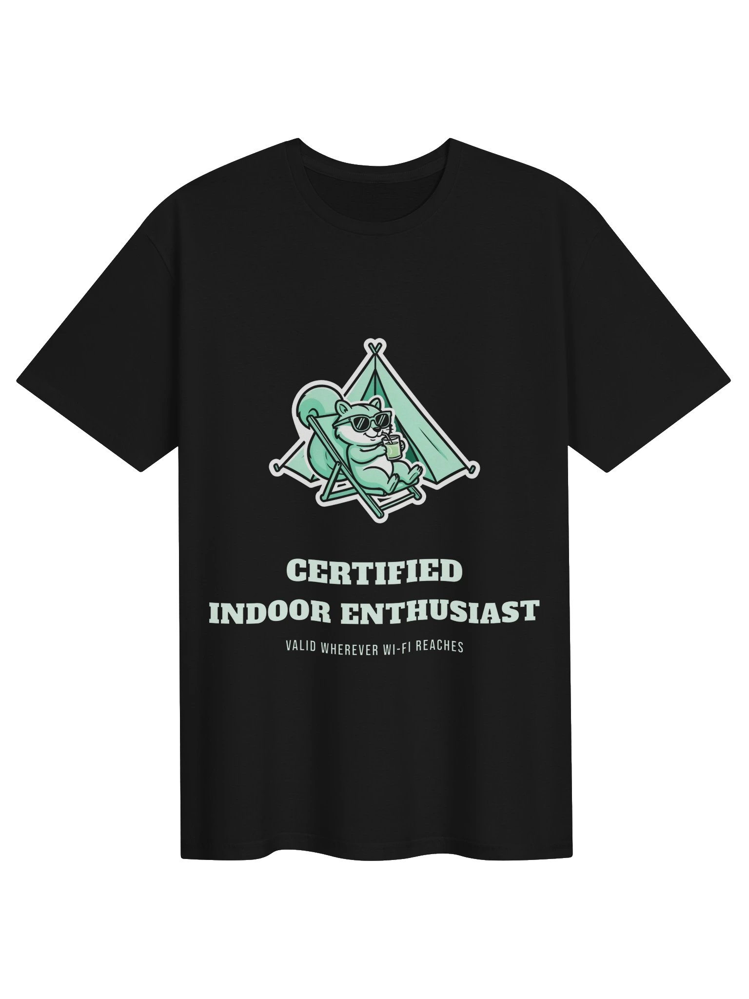 Certified Indoor Enthusiast Shirt – Funny Camping Gift Tee for Nature Avoiders product image (1)