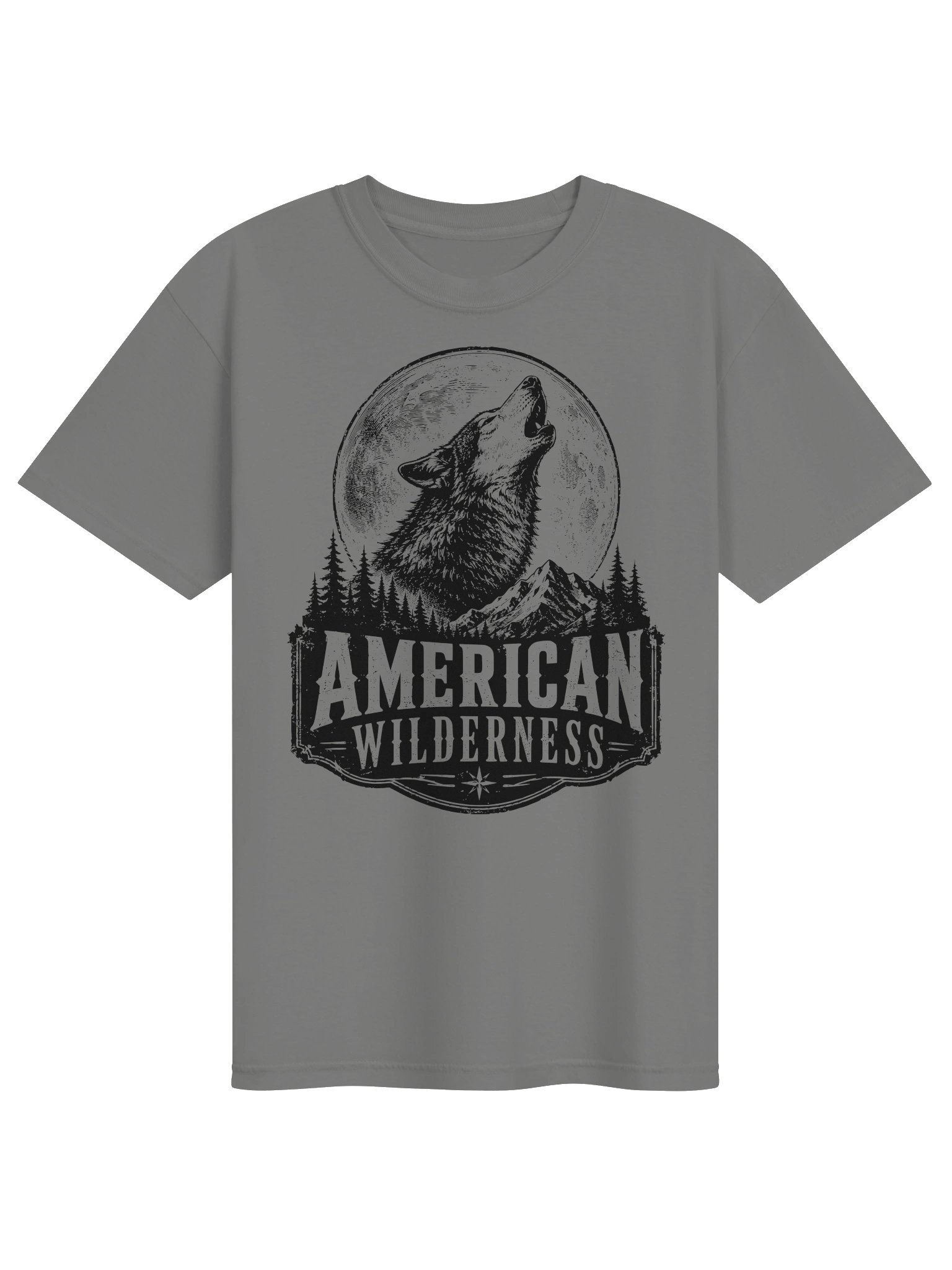 Wolf T-Shirt | American Wilderness Howling Wolf Graphic Tee Nature Gift product image (6)