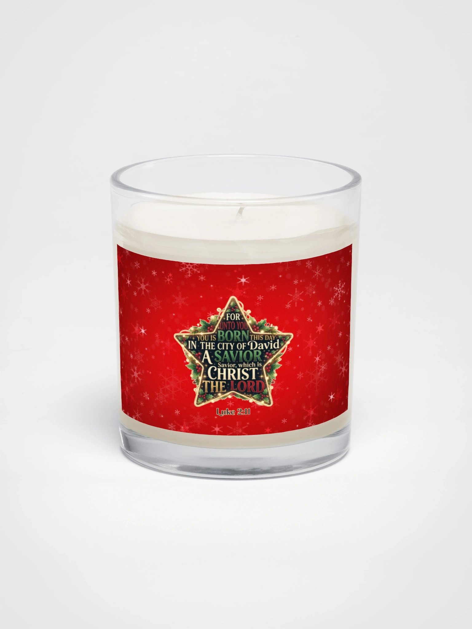 Luke 2:11 Christmas Star Candle product image (1)