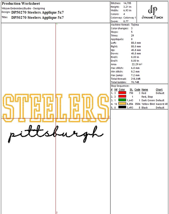 NFL STEELERS APPLIQUE product image (2)