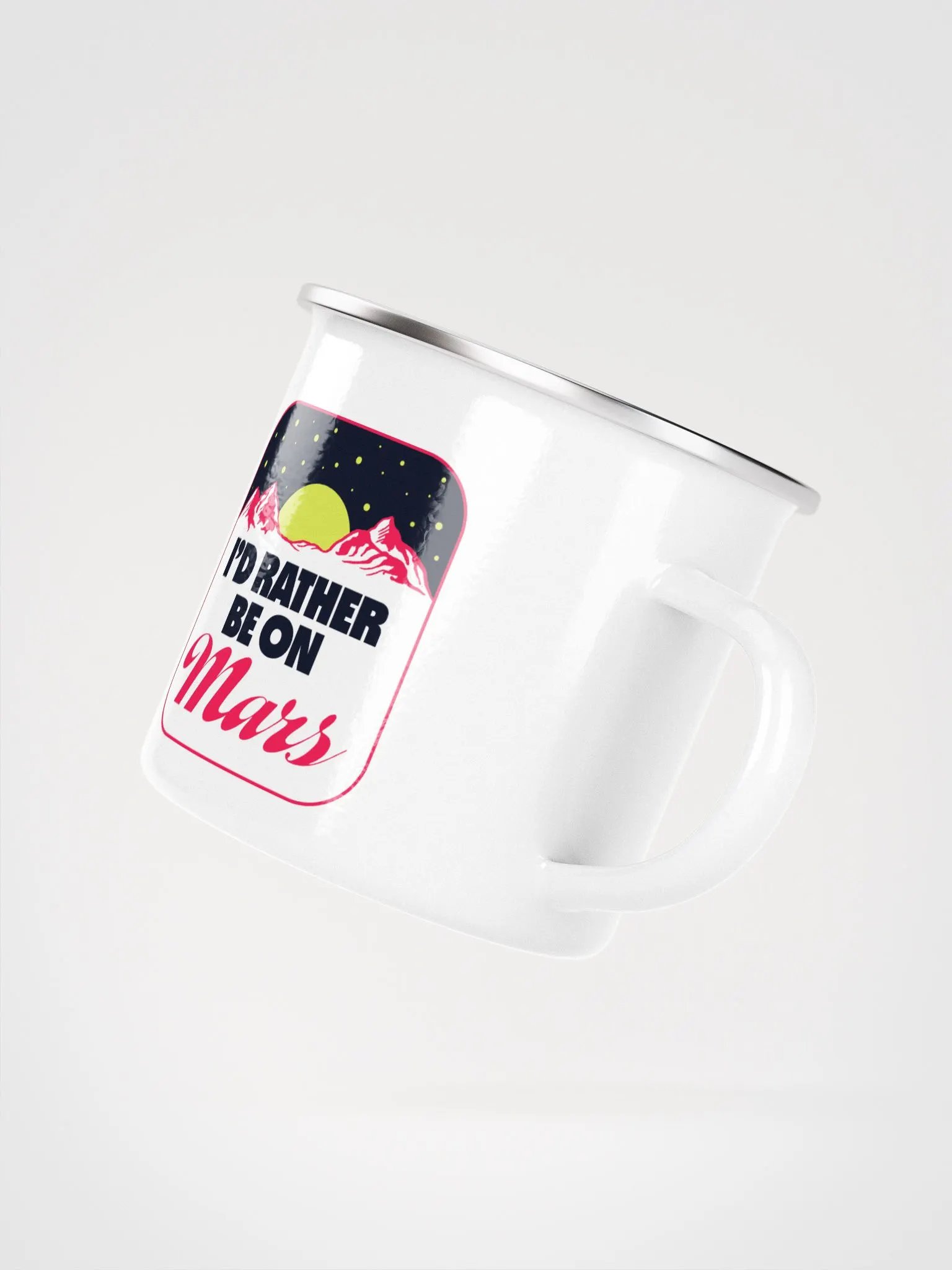 Rather Be On Mars Enamel Mug product image (2)