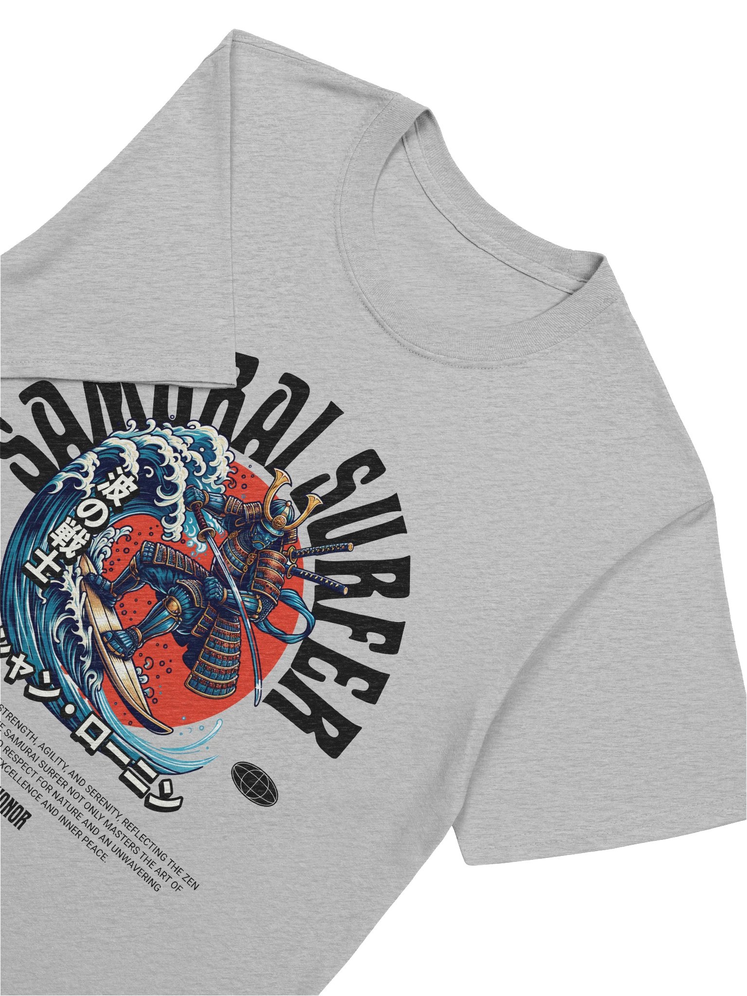 Samurai Surfer Waves of Honor T-Shirt - Gildan Softstyle product image (5)