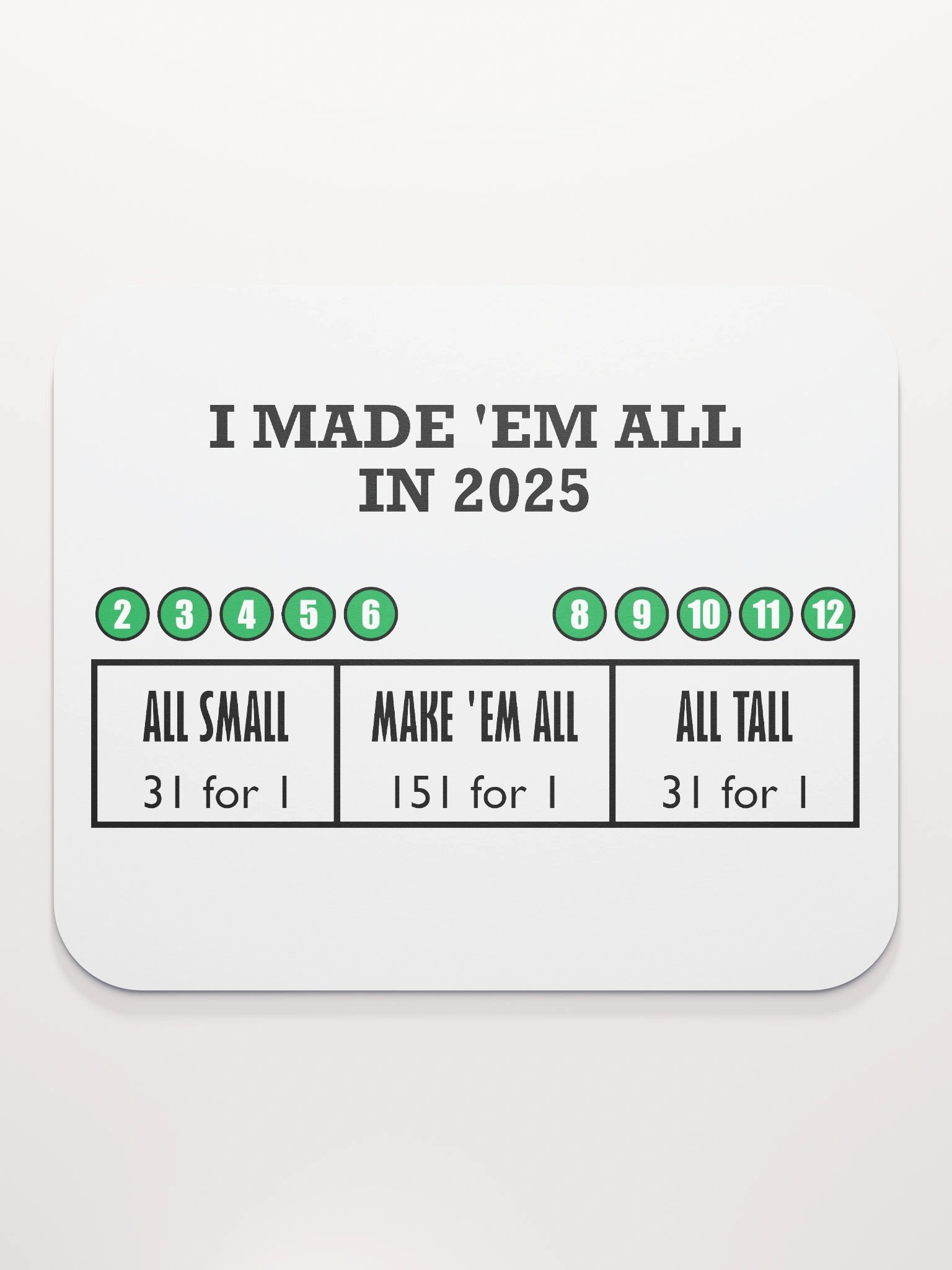 Made 'Em All 151 for 1 (MousePad) product image (2)