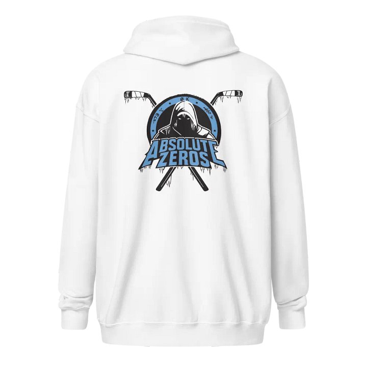 Gildan Unisex Heavy Blend White Zip Hoodie product image (1)