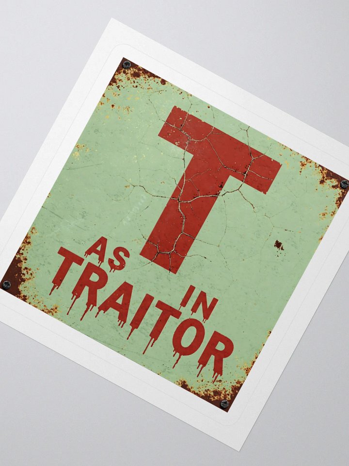 T as in traitor stickers by dark alphabet product image (2)
