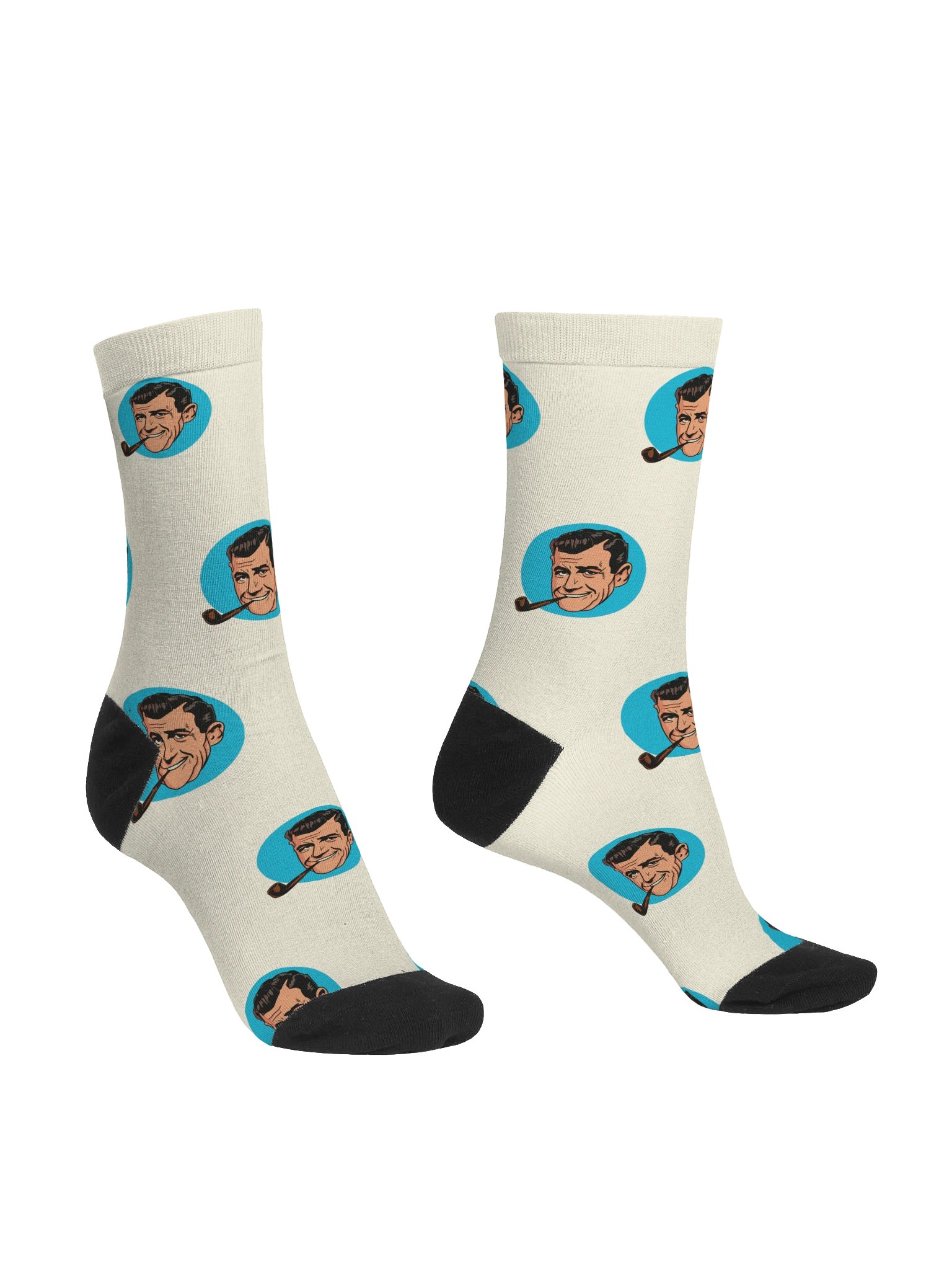 Pipe Faces Pattern Crew Socks product image (3)