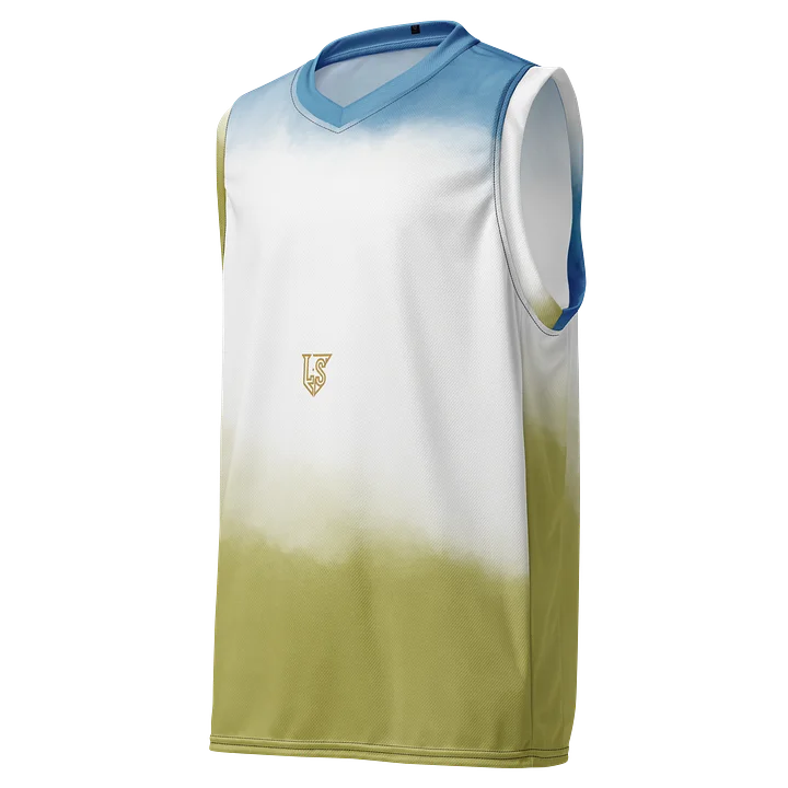 No Cap Blue White and Gold Fade Sleeveless Pattern Design product image (1)
