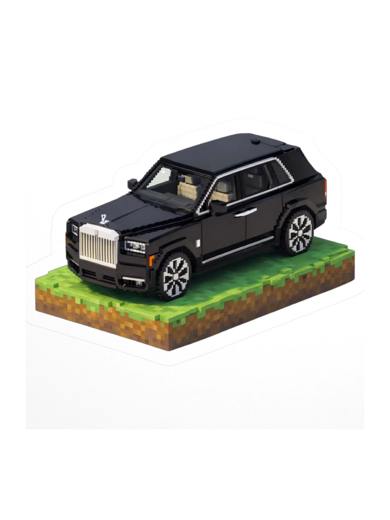 Black Rolls Royce Cullinan Sticker (Pixel, Retro, Minecraft) product image (1)