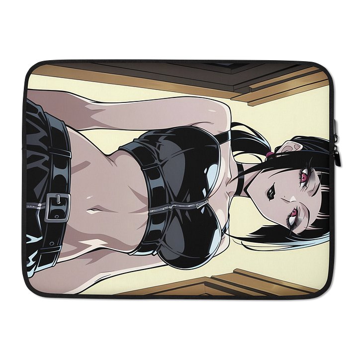 Luna Rain Original Character Emo Laptop Sleeve | Red Eyes Latex Recline Aesthetic Neoprene product image (2)