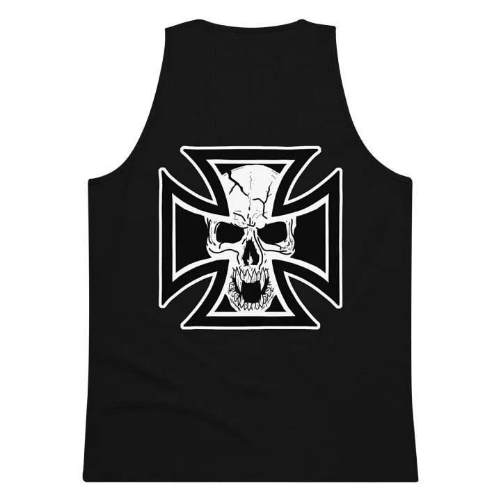 Maltese cross and skull tank top product image (2)