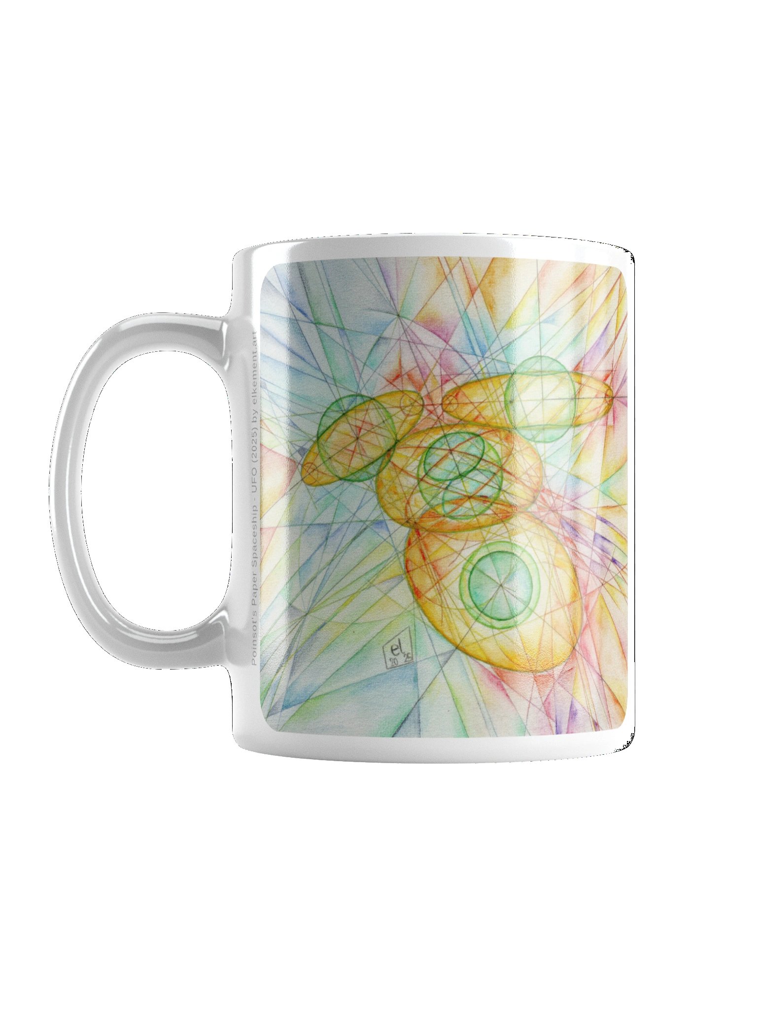 Poinsot's Paper Spaceship 1+2 - Gyroscope Physics Geometric Drawings Mug product image (4)