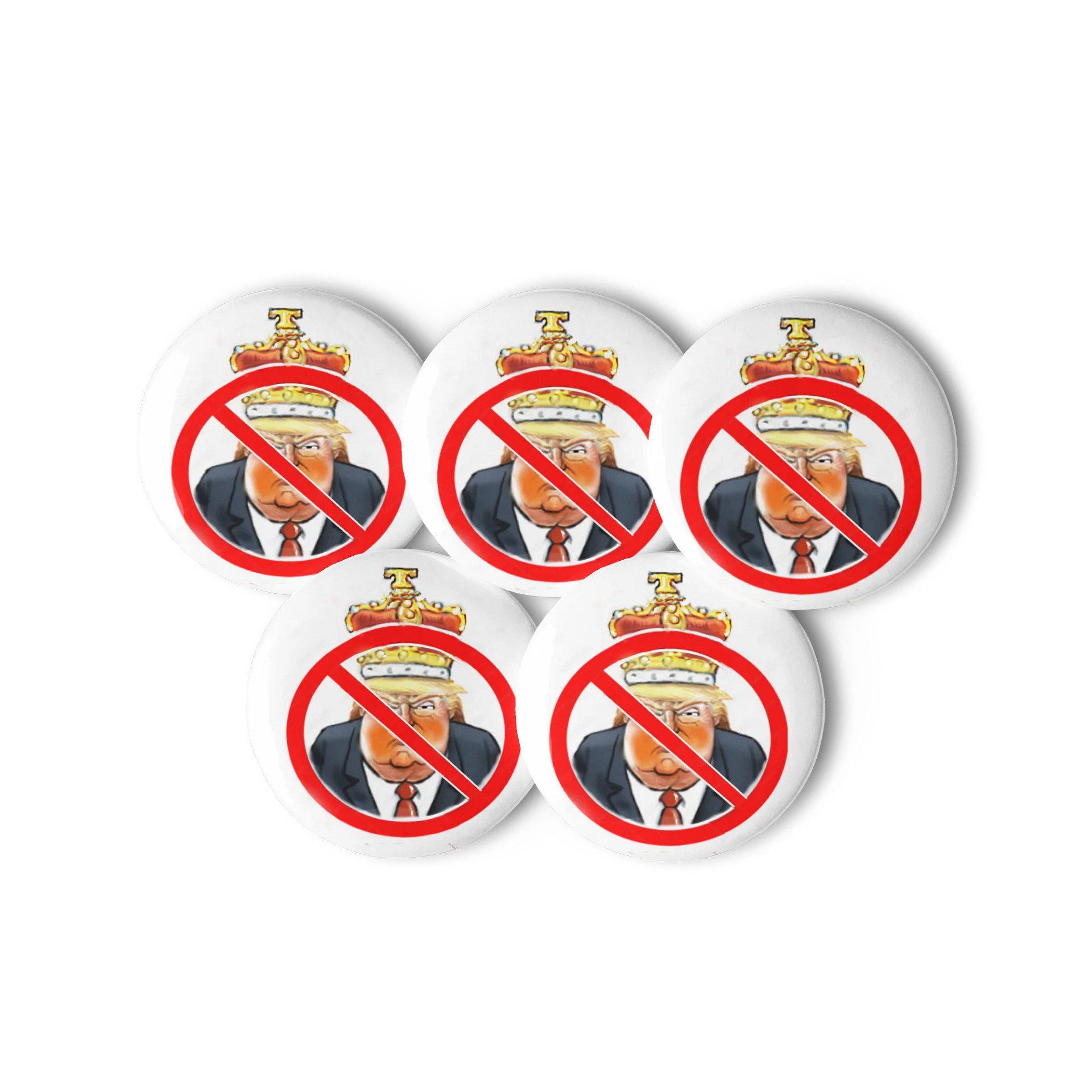 No Kings five Pin Button Set product image (1)