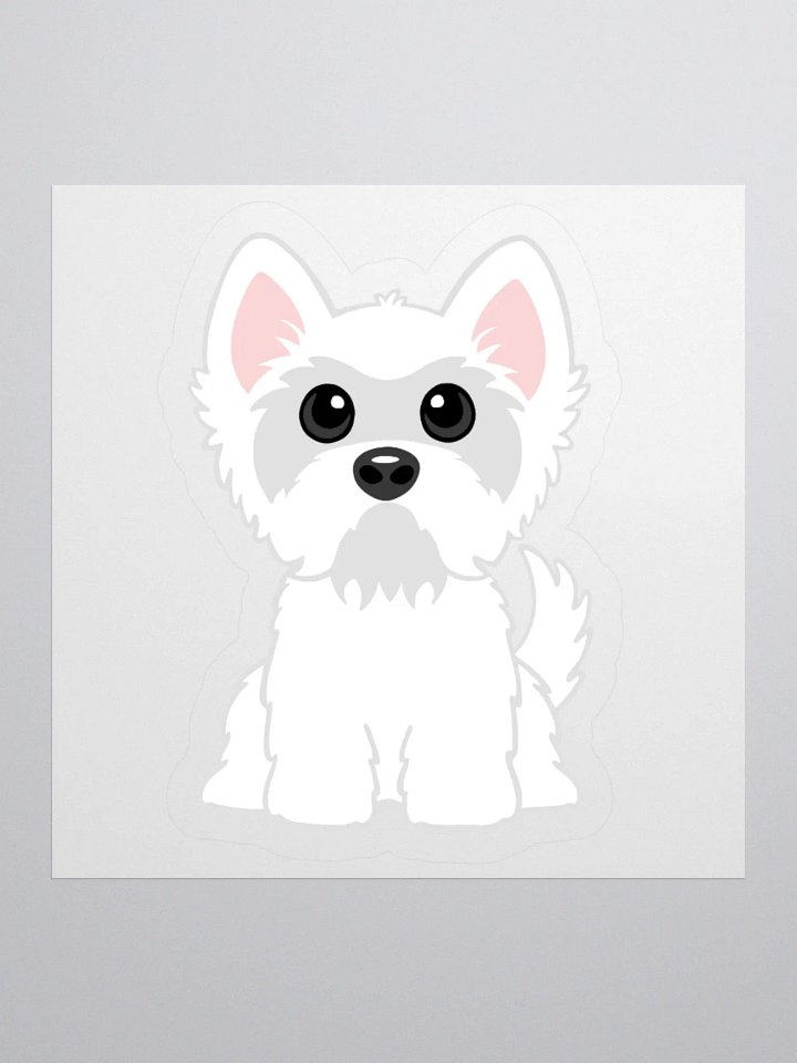 WEST HIGHLAND WHITE TERRIER (WESTIE) PUPPY STICKER product image (2)