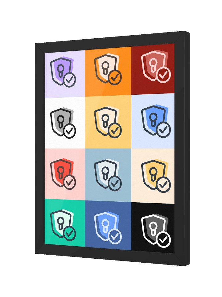 Multi-Color Shields 2.0 (Framed 3x4 Portrait) product image (10)