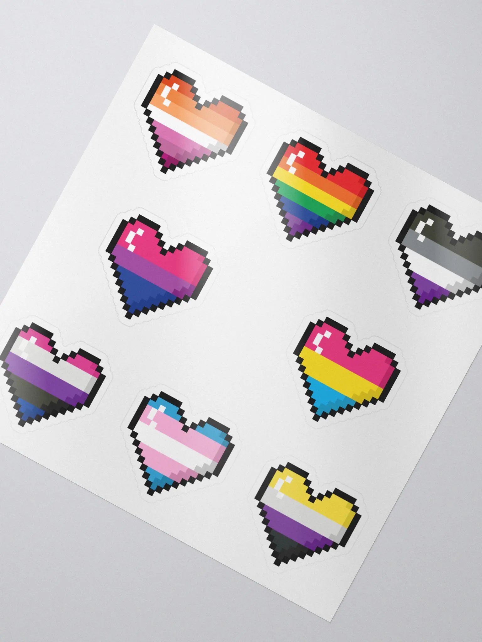 1.5" Pride Heart Sticker Sheet product image (2)