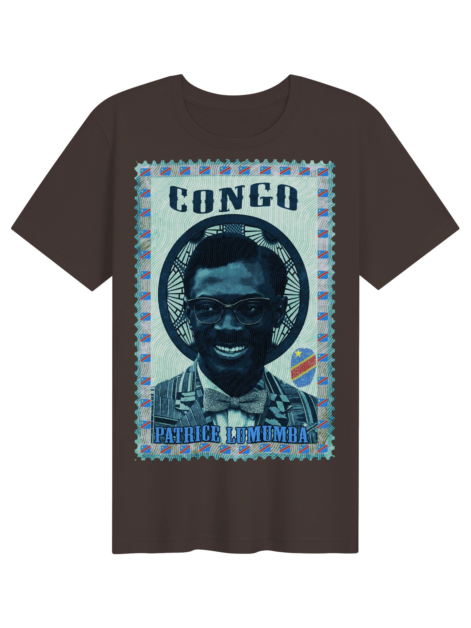 Patrice Lumumba Vintage Postage Stamp T-Shirt | Congo product image (2)
