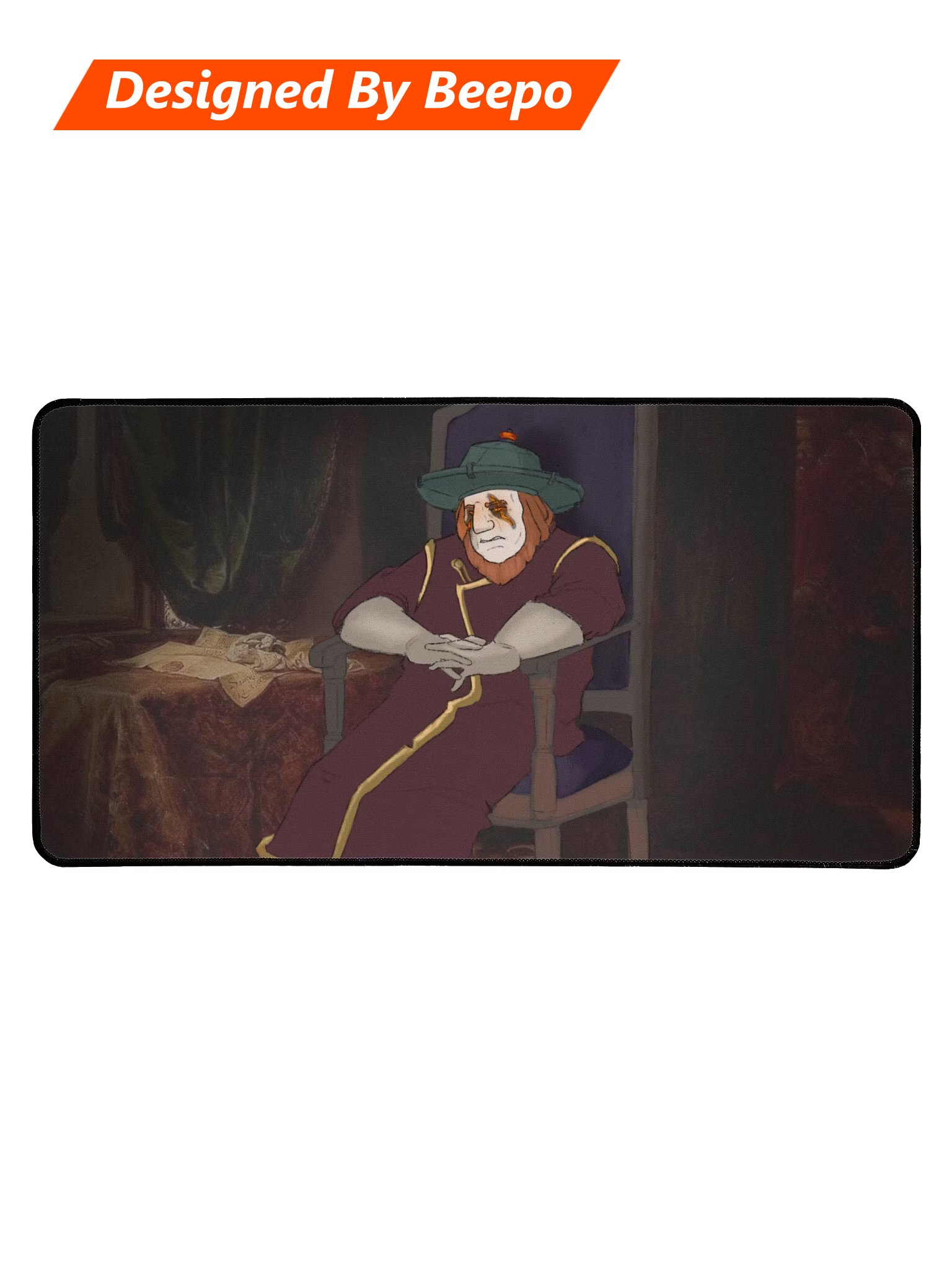 Sad Chinese Christmas Clown Mousepad product image (1)