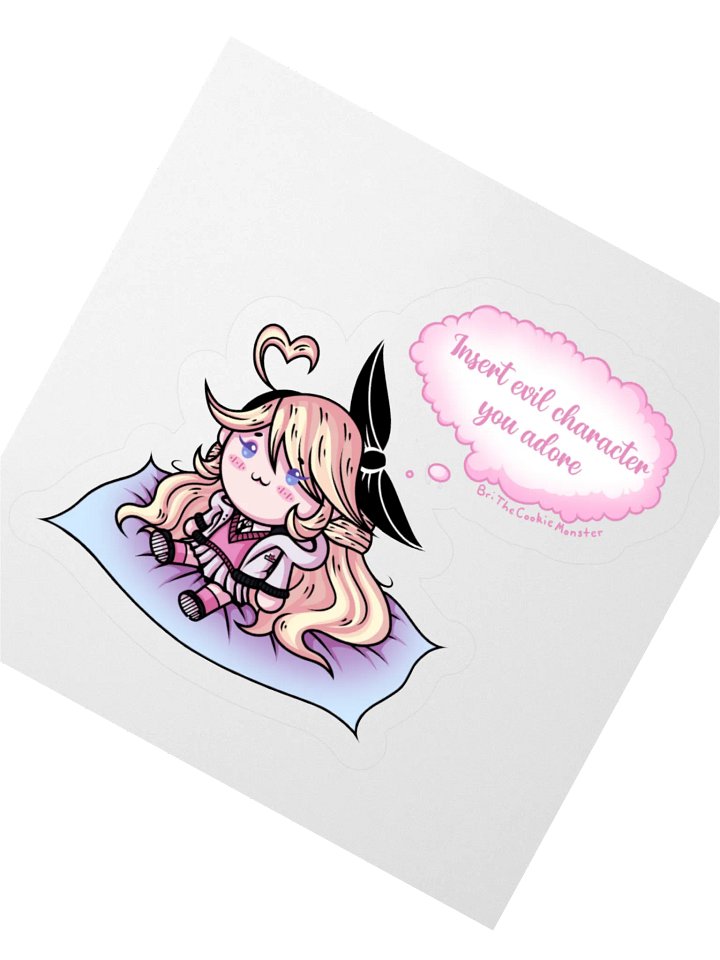 “Thinking About Fav Evil Characters” Weeby Sticker product image (2)