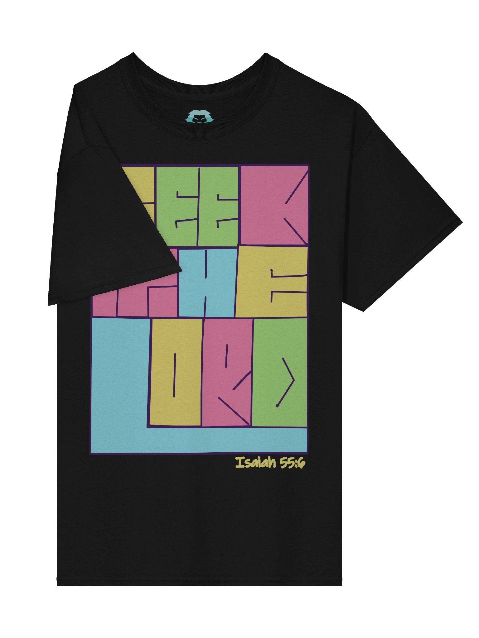 Seek the Lord 90's Block tee (black) product image (4)