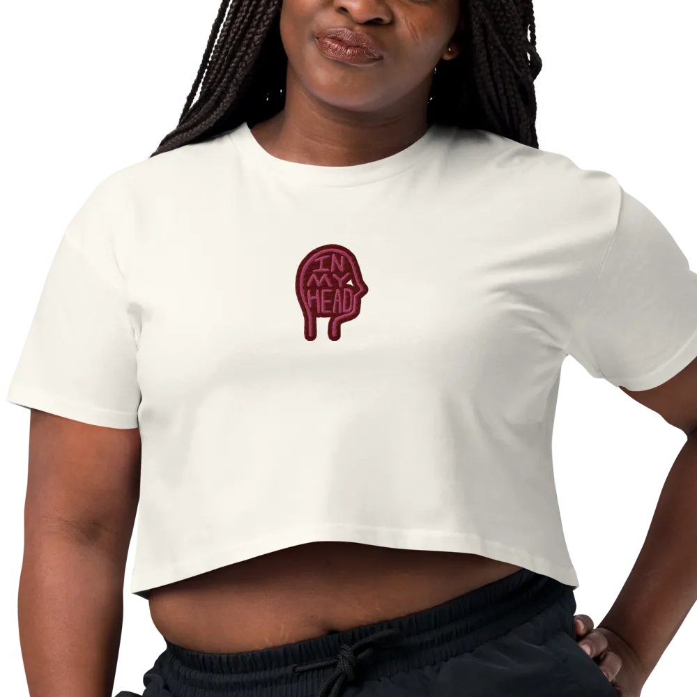 In My Head (rose design) embroidered cotton crop top product image (6)