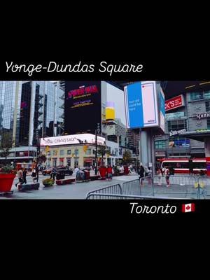 Yonge Dundas Square  Canada’s own version of  Times Square 🎆  #yongedundassquare #timesquare #yongedundas #torontotiktok #neonlights 