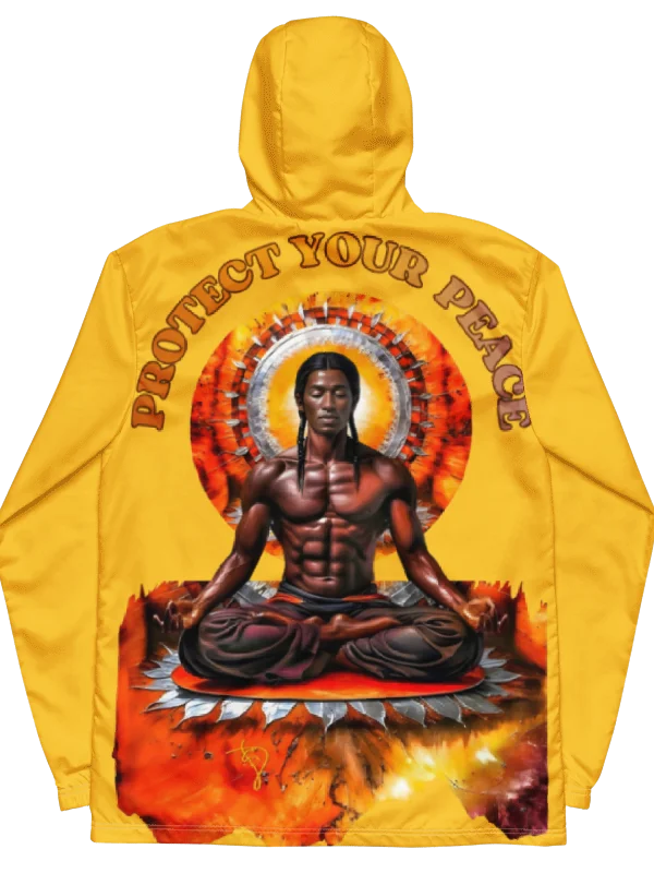Gold Protect Your Peace Painted Windbreaker product image (3)