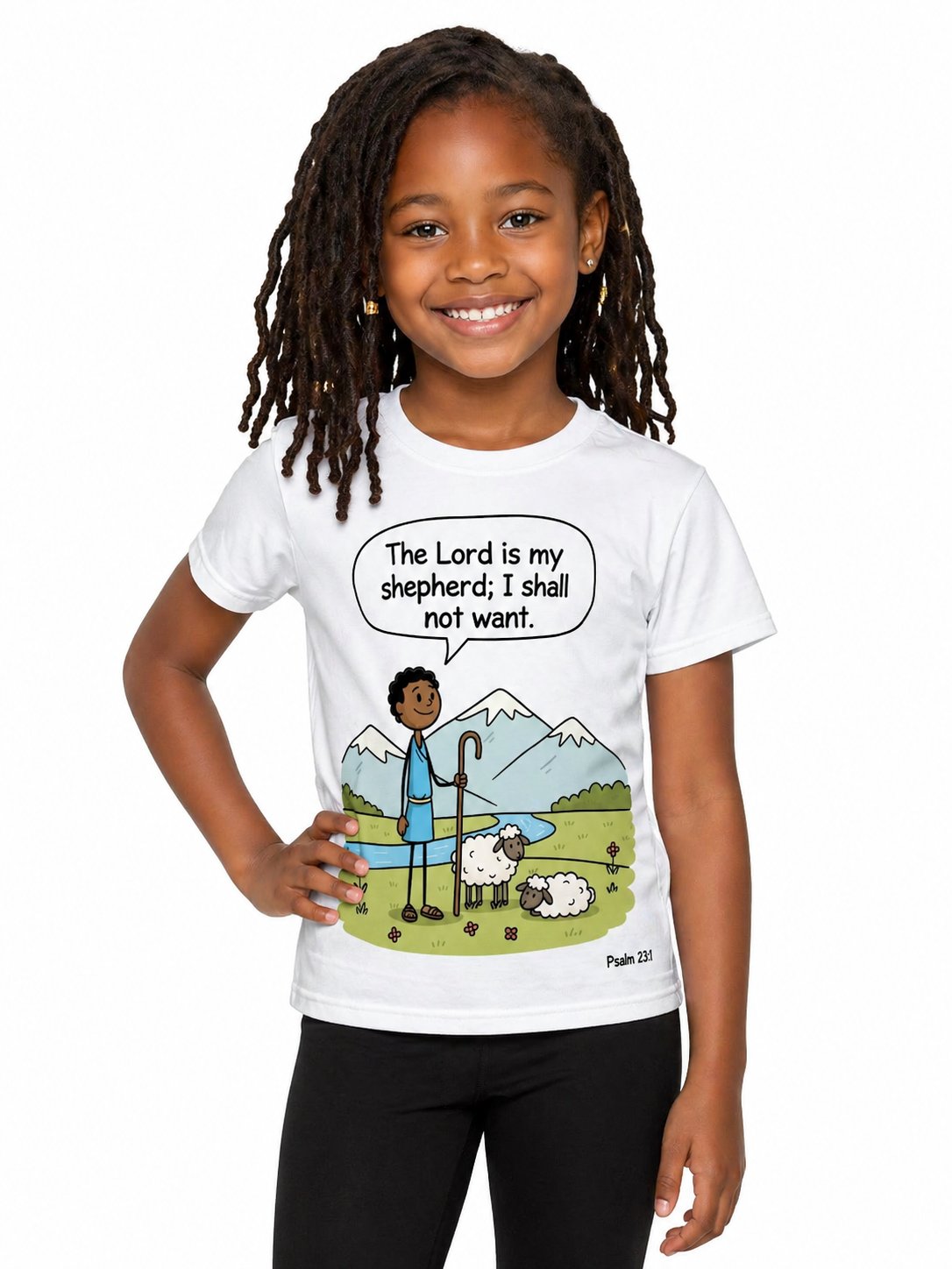 Little Shepherd — Psalm 23 Kids T-Shirt product image (2)