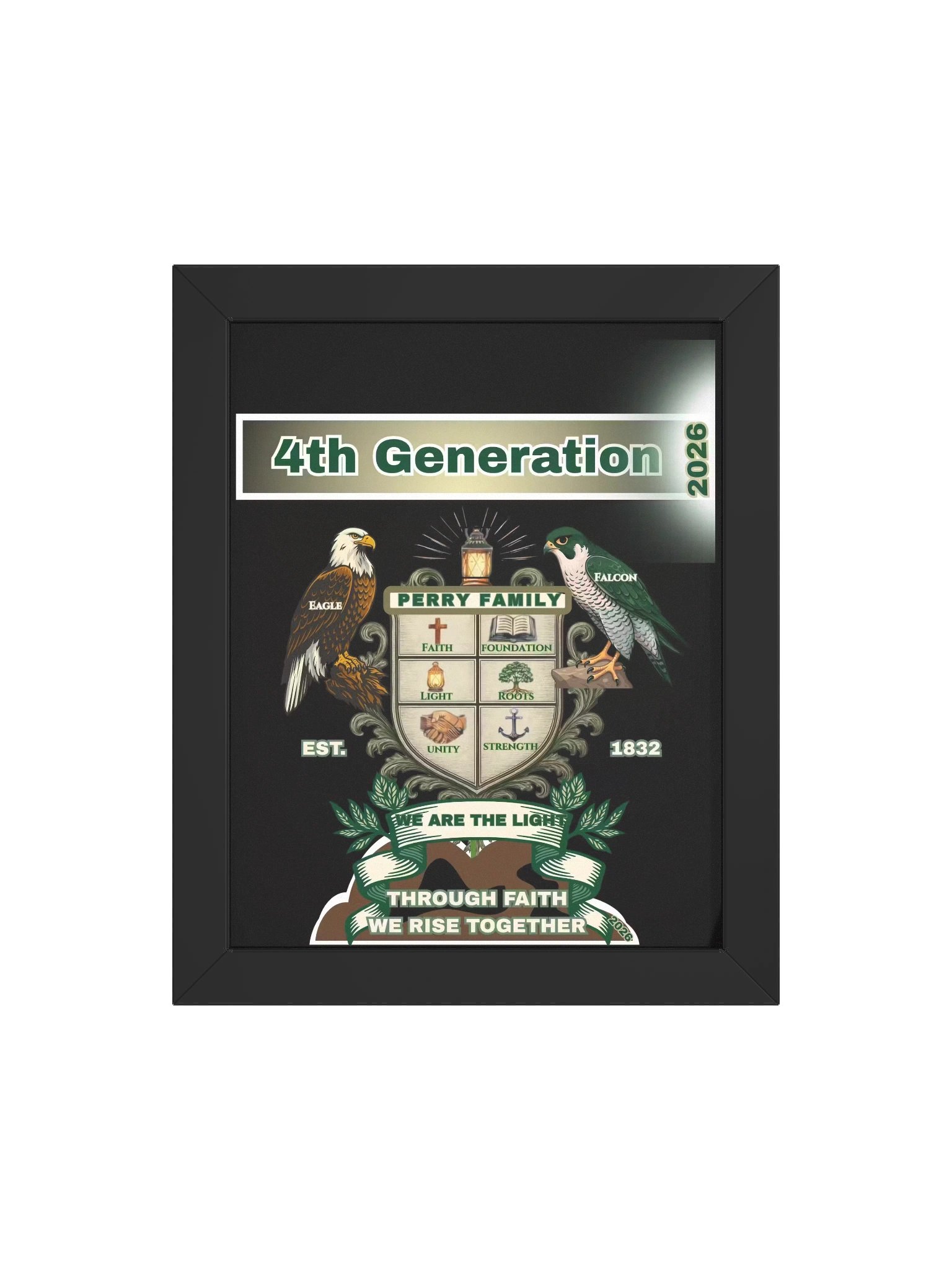4th Generation Perry Family Reunion 2026 Framed Poster – 8" x 10" Legacy Edition product image (4)