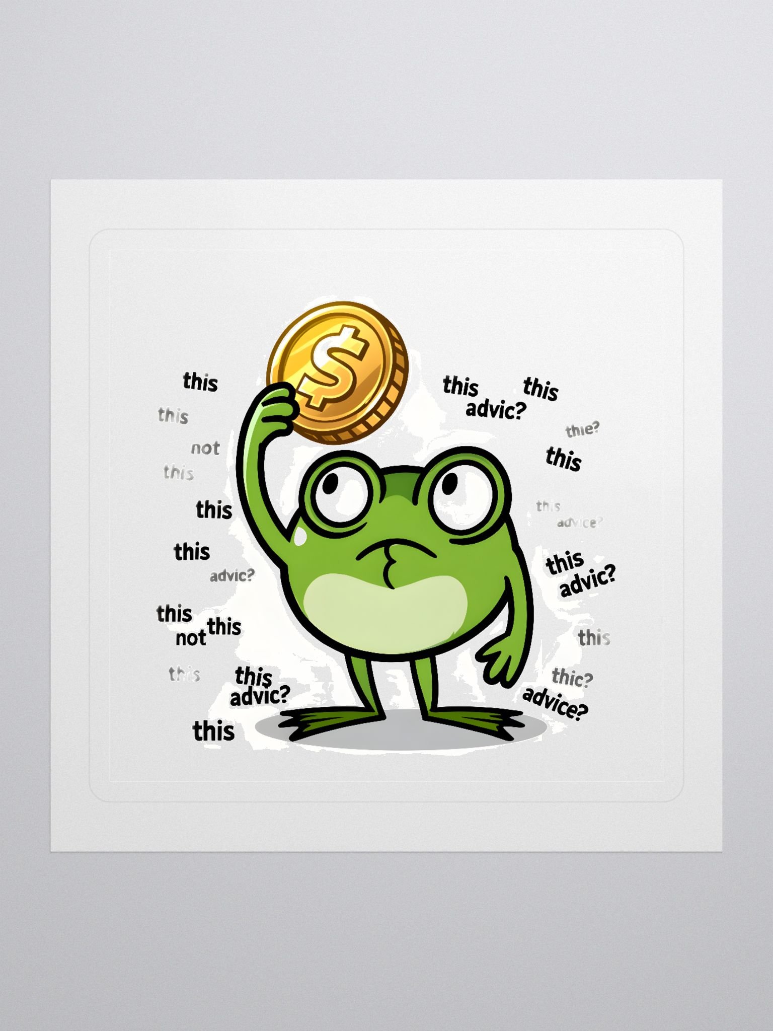 Funny Finance Frog Sticker product image (1)