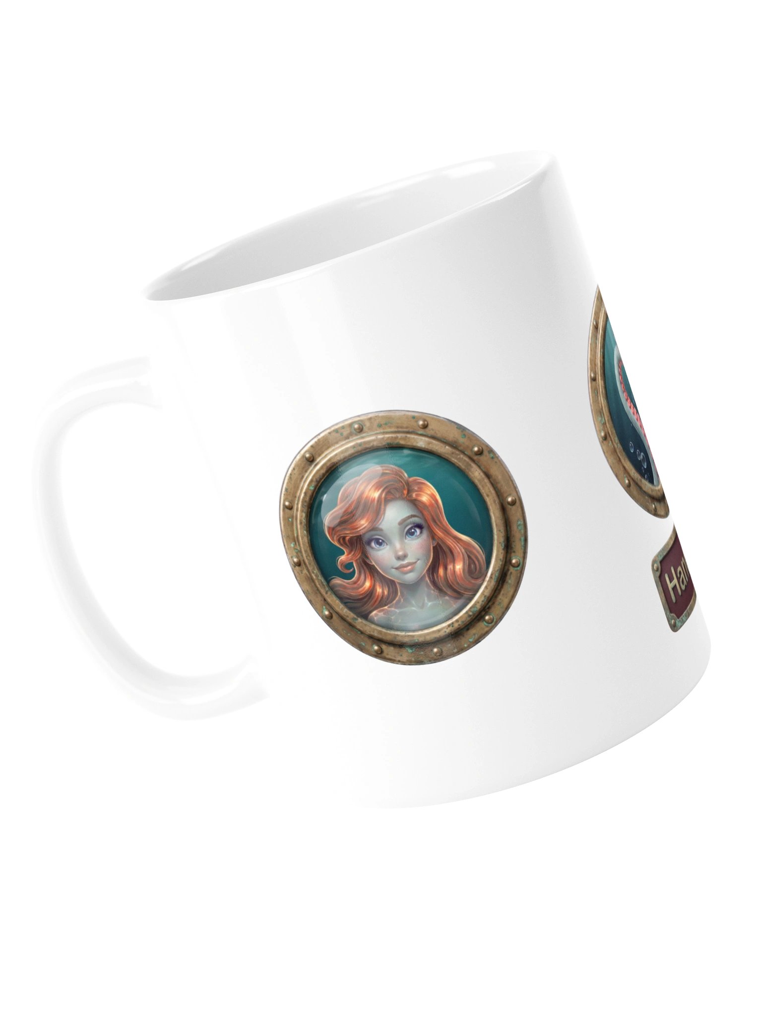 Handled logo and porthole mug product image (5)