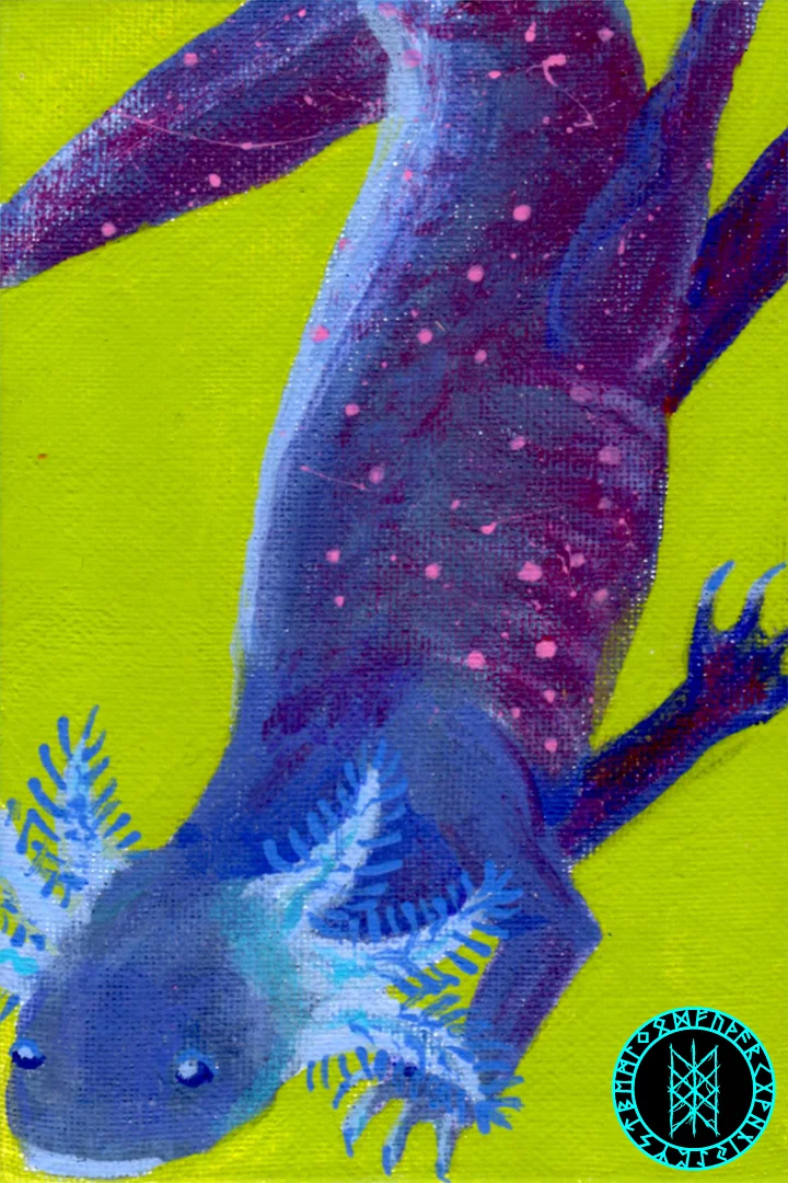 Gone Fission September Shadow Axolotl Canvas Print product image (1)