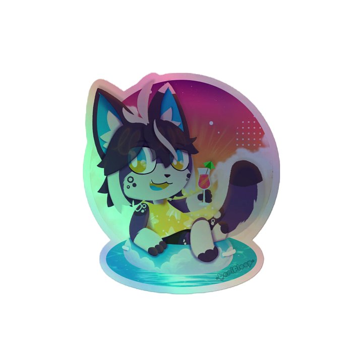 Holographic Summer sticker product image (2)