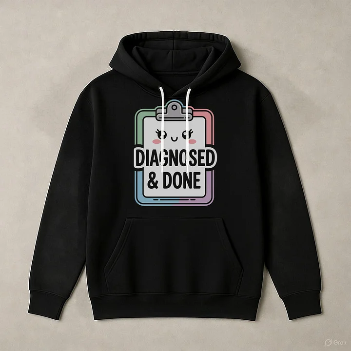 Diagnosed & Done Comfy Hoodie product image (1)