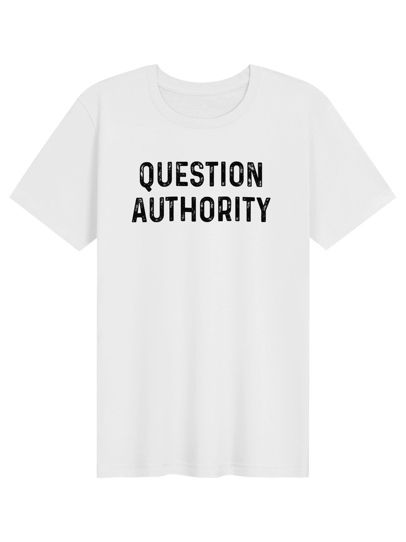 Question Authority White T-Shirt product image (1)