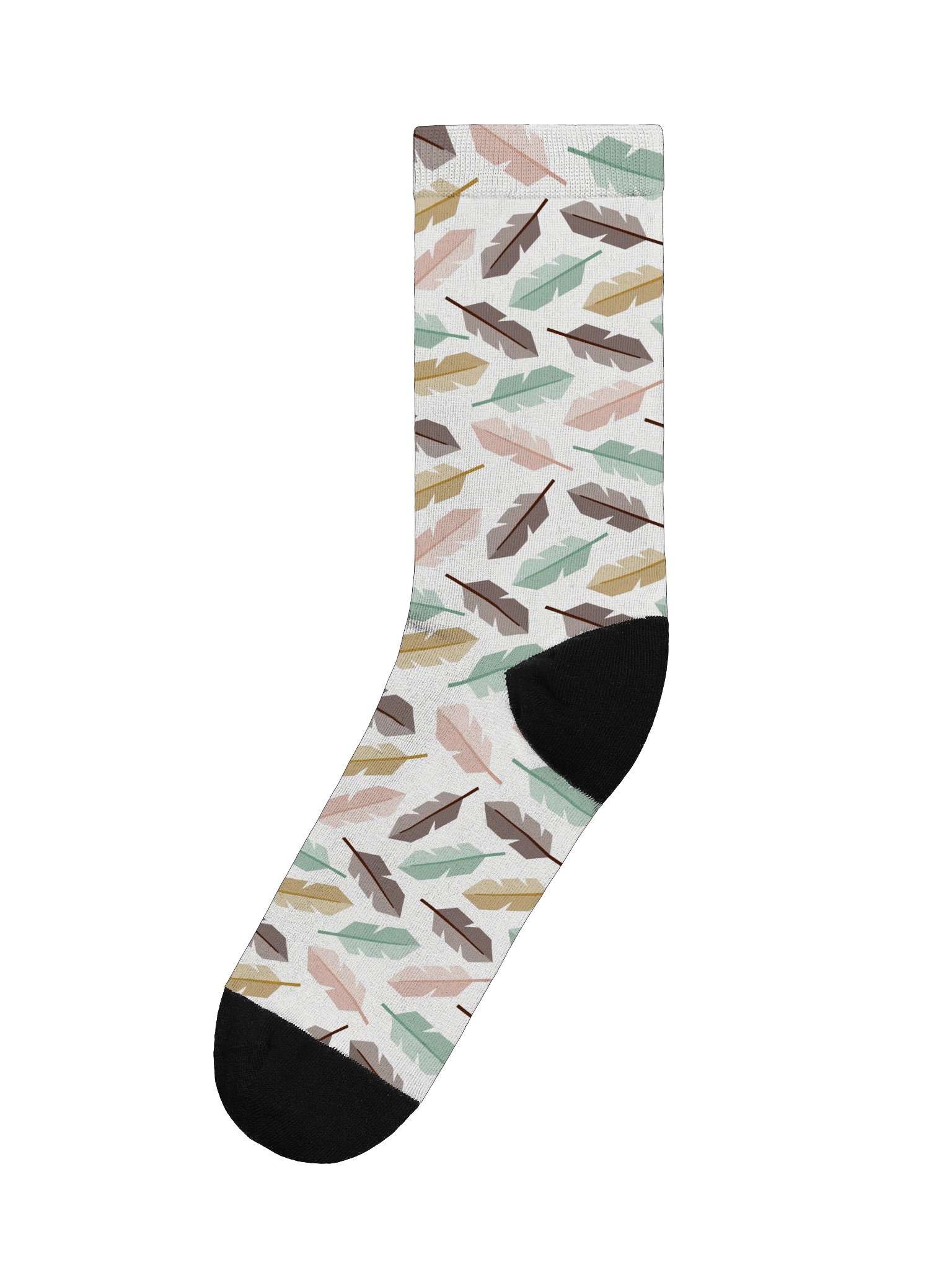 Mid-Century Modern Feathers Premium Sustainable Crew Socks product image (1)