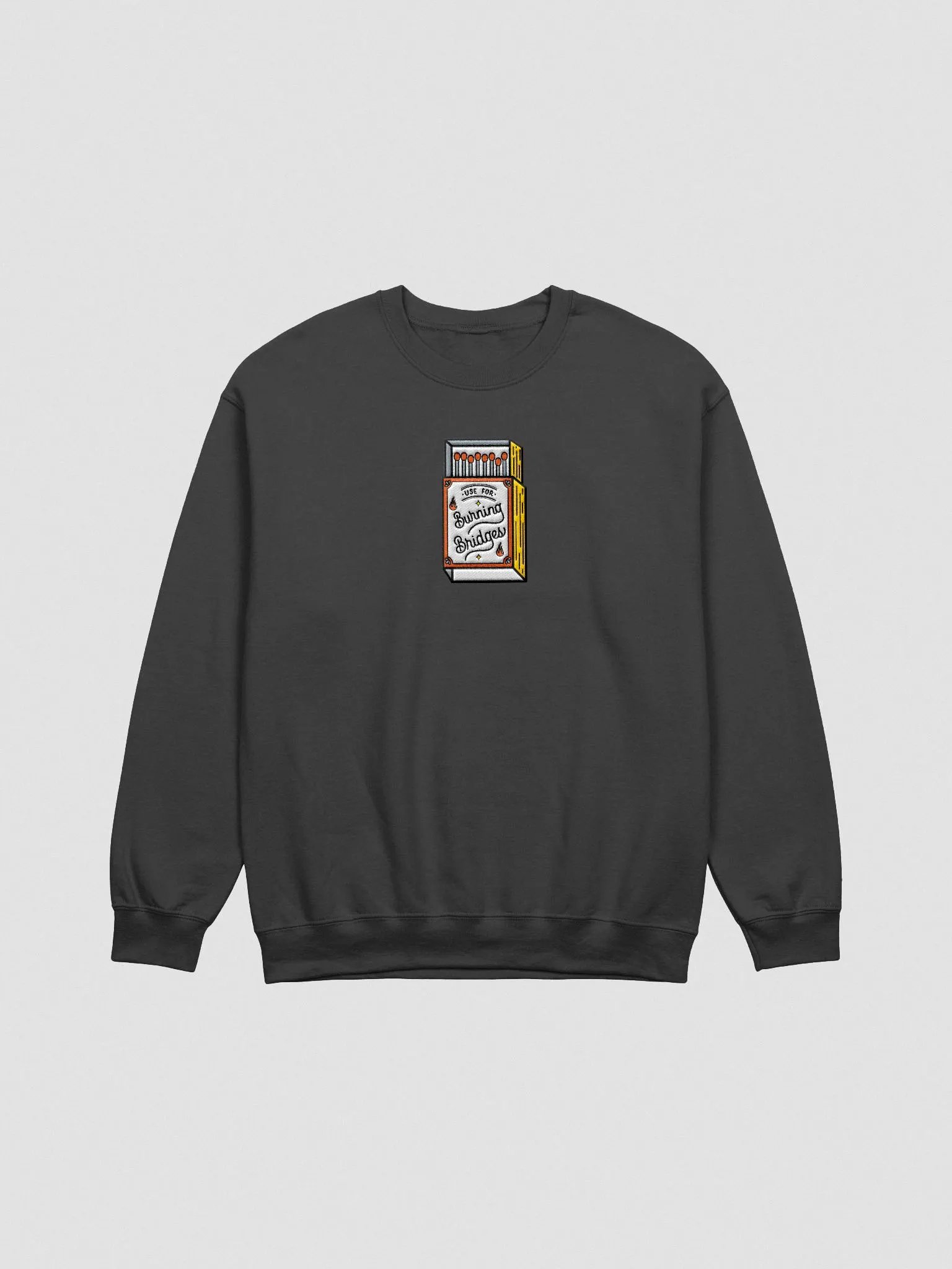 Burning Bridges Embroidered Sweater product image (1)