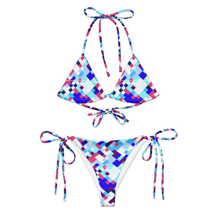 Colorful Mosaic Pattern Design String Bikini - v1 product image (2)