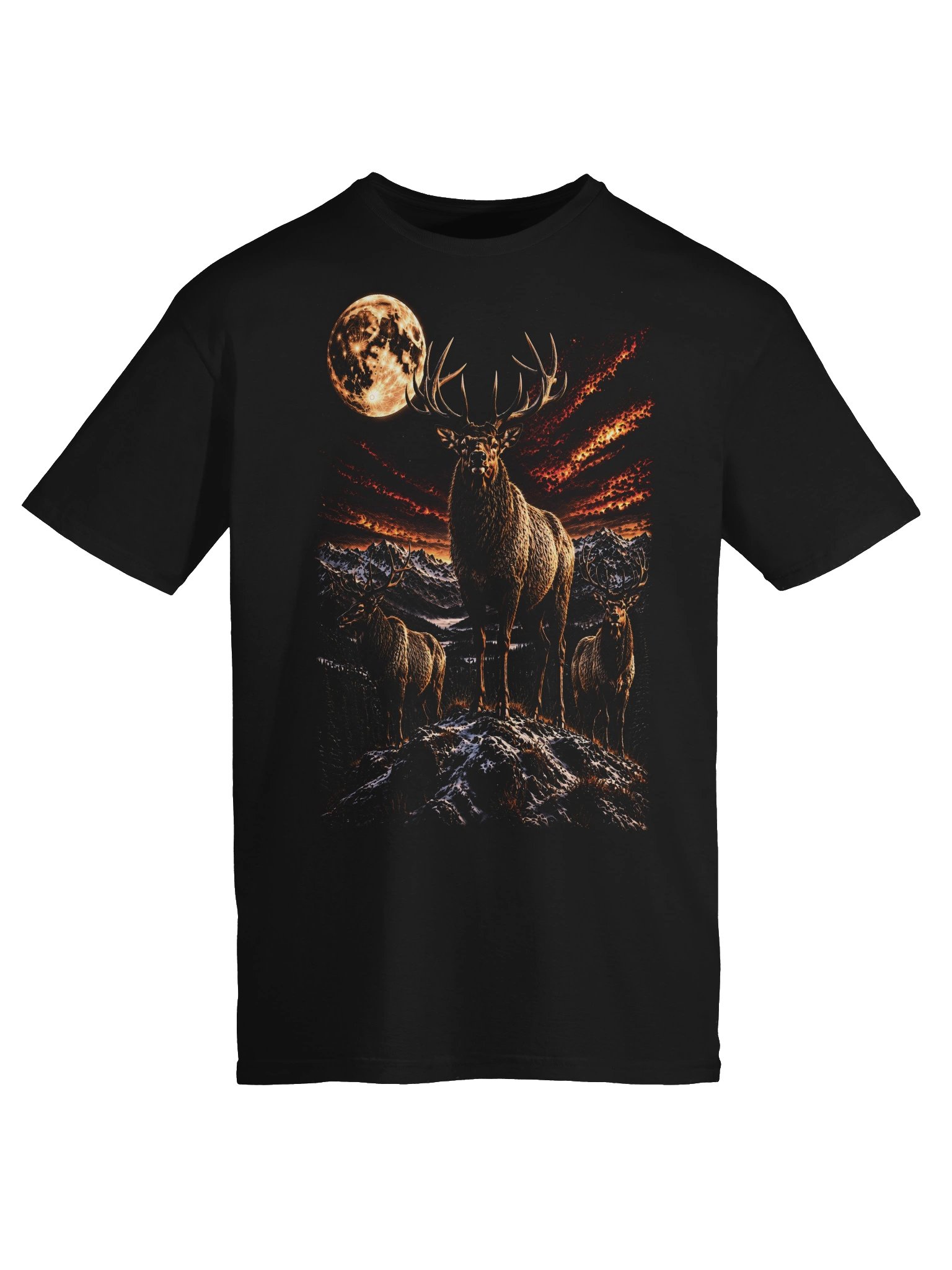 Elk Howling Moon Tshirt | Legendary Wildlife Shirt product image (5)